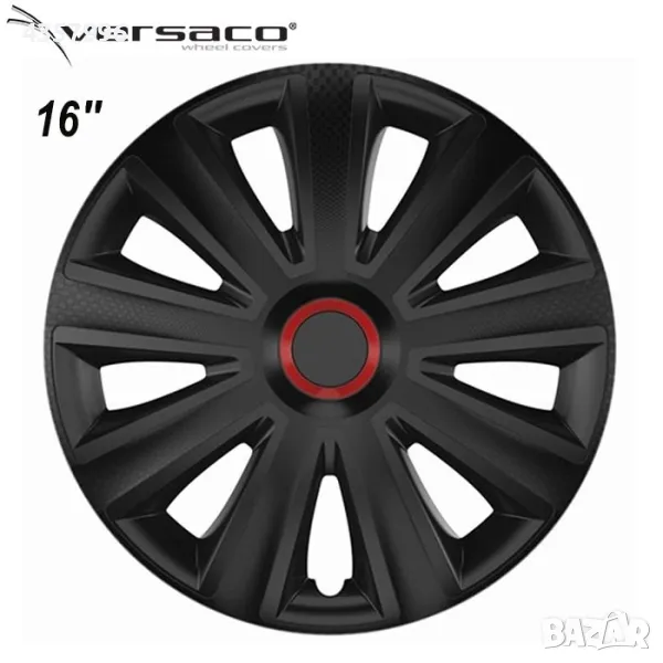 Тасове за джанти 16'' Versaco Carbon Aviator - RR Black, снимка 1