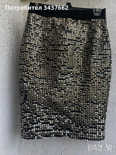 Пола с пайети еластична , снимка 1