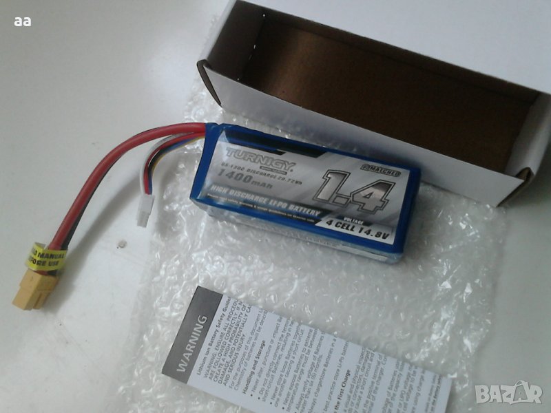 Батерия за дрон 16,8в 1400м/ач 70с-втора употреба, снимка 1