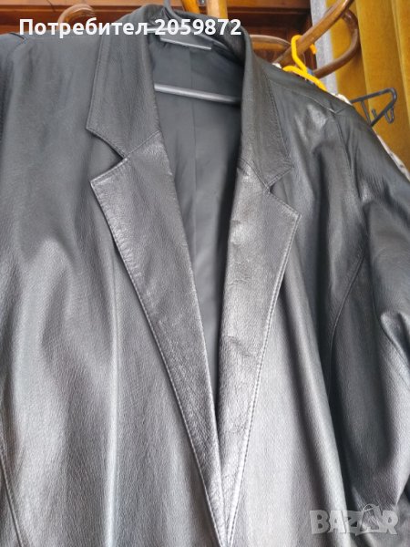 сако - естествена кожа,черно, снимка 1