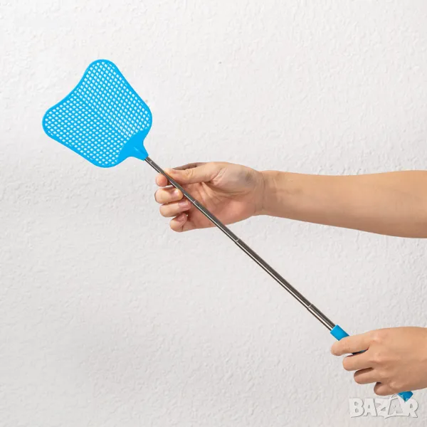 5774 Мухобойка с телескопична дръжка палка за мухи, снимка 1