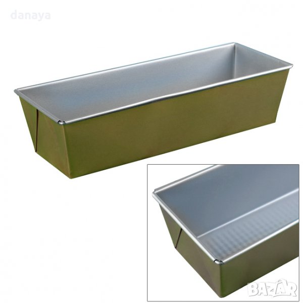 1432 Правоъгълна форма за печене метална форма за козунак хляб кекс, снимка 1