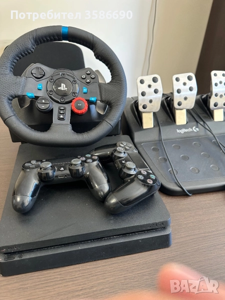 playstation 4 slim 500Gb+Logitech G29, снимка 1