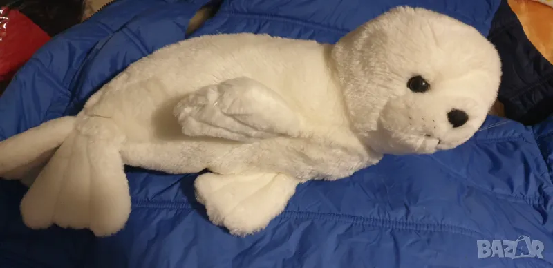 плюшена играчка бял тюлен, снимка 1
