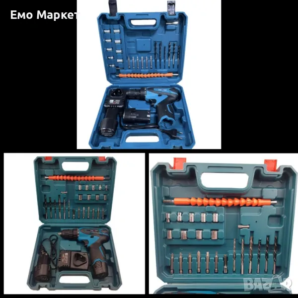 Акумулаторен Винтоверт с две батерии - Компелкт, снимка 1