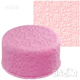 Цветя Маргаритки силиконов молд форма подложка килим дантела торта фондан, снимка 1