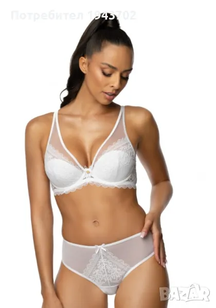 Бикини с тюл в бял цвят ESTELLE F-01985, снимка 1