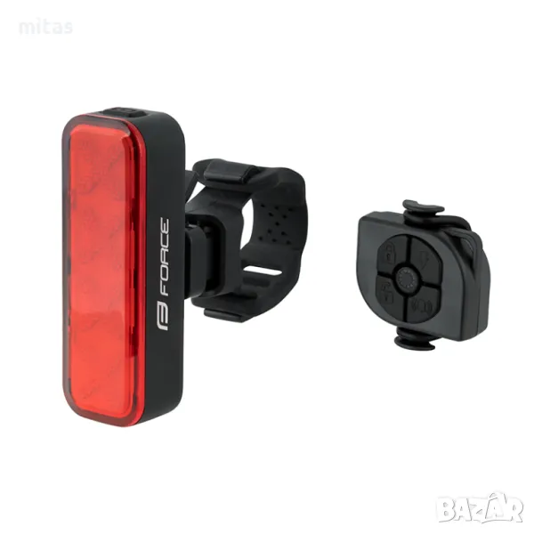 Интелигентна задна LED стоп светлина за велосипед FORCE ALARM 300LM, снимка 1