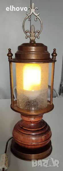 Стара месингова лампа, снимка 1