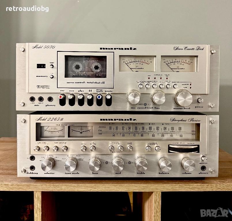🔉ТОП Колекционерски ретро сет MARANTZ - ресивър Marantz 2265B + триглав дек Marantz 5030+ опция гра, снимка 1