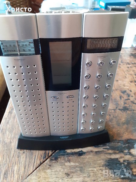 радио с антена, калкулатор, термометър, часовник с аларма - Марксман дизайн, снимка 1