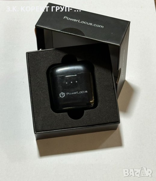 Безжични слушалки PowerLocus - PLX, TWS, черни, снимка 1