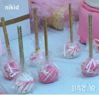 10 бр клечки за близалки с камъчета лолипопс cake pops кейк попс, снимка 1