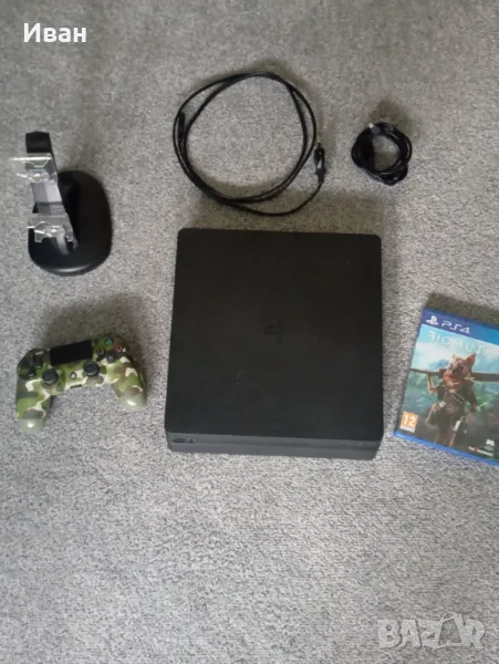PlayStation 4 (500GB) + Джойстик, Поставка, USB Кабел, Игра и Захранващ Кабел – 200 лв, снимка 1