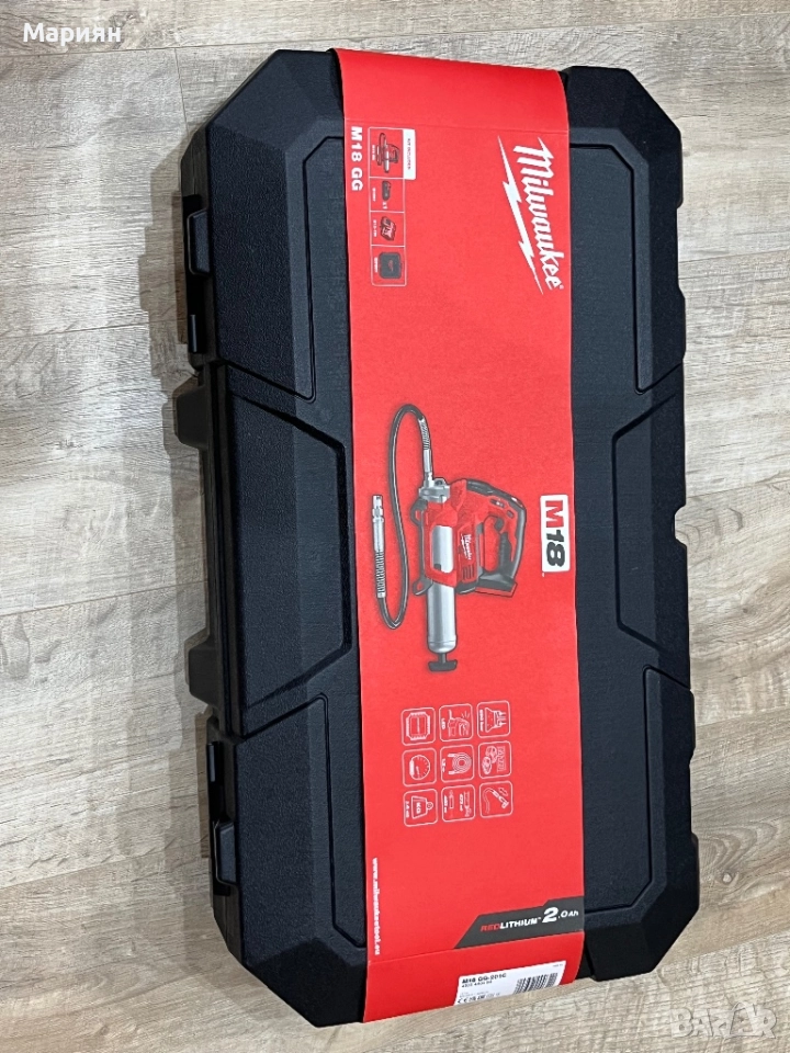 Milwaukee Акумулаторна гресьорка M18GG-201C, снимка 1