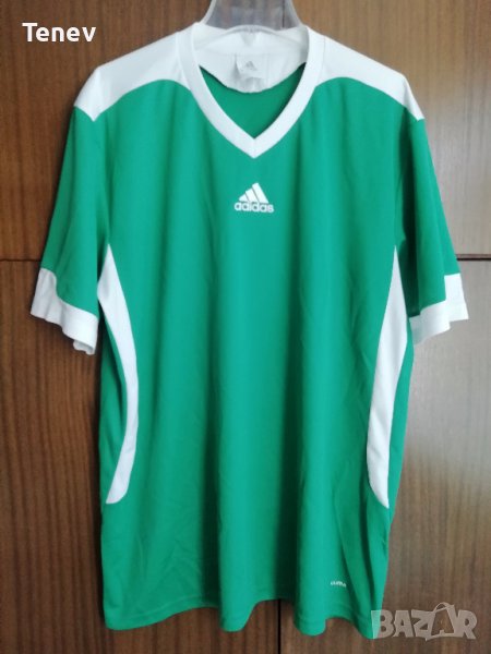 Adidas страхотна зелена оригинална тениска фланелка Адидас размер L, снимка 1