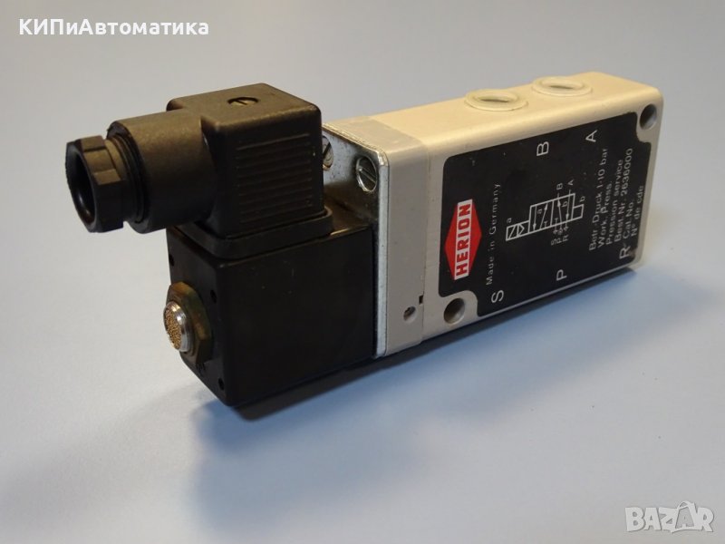Пневматичен разпределител HERION 2636000 1/4, 220V, 10bar, снимка 1