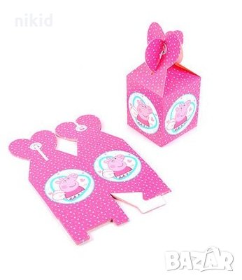 Пепа Пиг peppa pig парти картонена кутия кутийка за лакомства подаръци и др., снимка 1