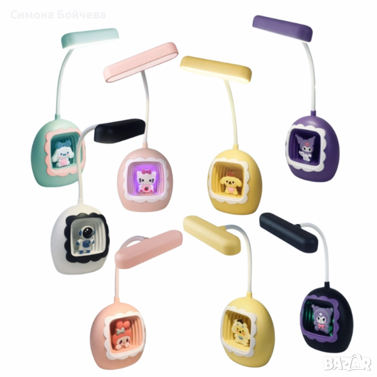 Детска LED настолна лампа с фигурки – забавна светлина за мечтатели, снимка 1