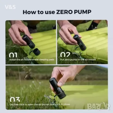 Преносима въздушна помпа Flextail Zero Pump, 650 mAh, FLEXTAIL ZERO BATTERY POWER PUMP, снимка 7 - Надуваеми легла - 48648253