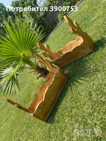 Дървени саксии за цветя 