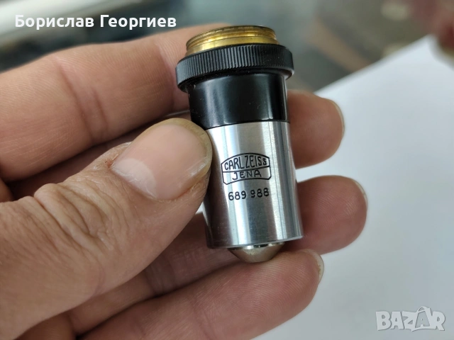 Обектив за микроскоп carl zeiss jena planachromat 10x/0.20 ∞/0-, снимка 3 - Медицинска апаратура - 53492436