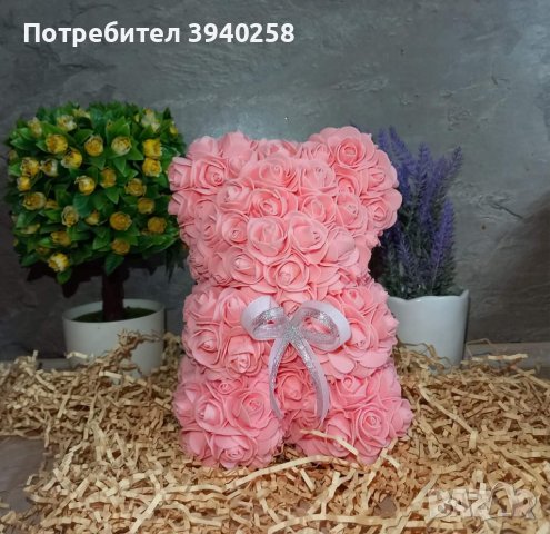 Мече от вечни рози , подарък за жена , снимка 5 - Подаръци за жени - 43706342
