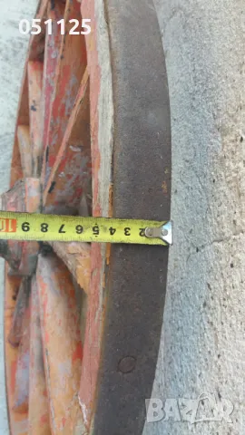лот от две масивни колела от каруца, файтон, снимка 11 - Антикварни и старинни предмети - 48170642