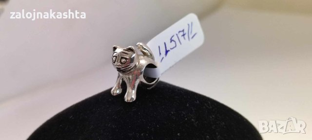 Сребърна талисман за гривна коте-2,75гр/925, снимка 4 - Колиета, медальони, синджири - 43775262