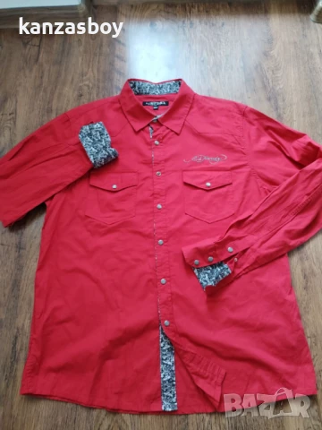 Ed Hardy - страхотна мъжка риза 2XL КАТО НОВА , снимка 6 - Ризи - 51118448