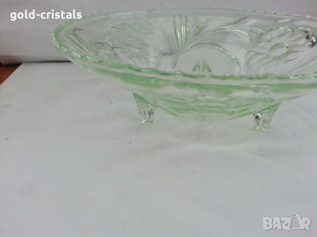 Ретро стъклена купа фруктиера , снимка 3 - Антикварни и старинни предмети - 26751187
