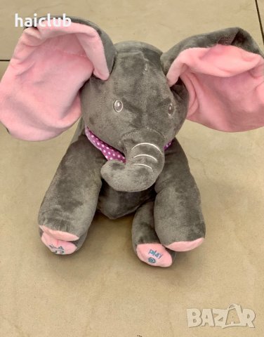 Плюшено слонче/слонче/Слонче с уши/Музикално слонче/Baby Elephant, снимка 6 - Плюшени играчки - 36754910