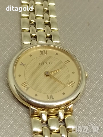 Часовник Tissot - 14K злато верижка и каса, работещ, снимка 1