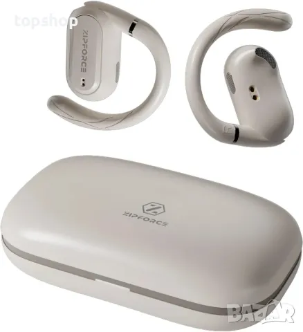 ZIPFORCE безжични слушалки с отворено ухо, Bluetooth 5.3, IPX6, жълти