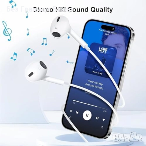 Нови 2 броя Жични слушалки Lightning за iPhone – микрофон и контрол на музика, снимка 3 - Слушалки и портативни колонки - 51914066