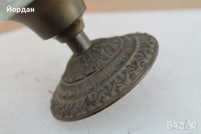 Фруктиера месинг и оловен кристал, снимка 9 - Антикварни и старинни предмети - 43593678