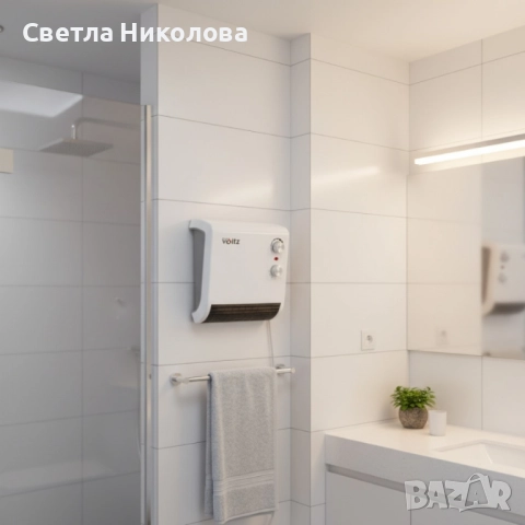 Отоплителна печка за баня Voltz OV51970J – 2000W, вентилатор, водоустойчива, снимка 5 - Отоплителни печки - 51851680