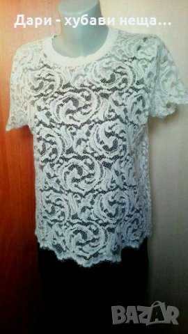 Блуза от дантела, в светло екрю👗🍀M/L👗🍀арт.2084, снимка 1