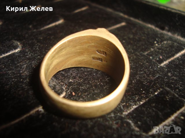 СТАР БРОНЗОВ ПРЪСТЕН с ПЕЧАТ 18К 750 ОРНАМЕНТИРАН РЯДКА МАЙСТОРСКА ИЗРАБОТКА 22967, снимка 10 - Антикварни и старинни предмети - 33434923