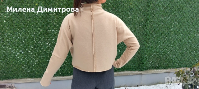 Вълнен пуловер ръчна изработка , снимка 3 - Блузи с дълъг ръкав и пуловери - 53063147