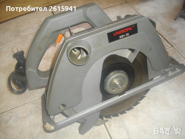 1300 Вата-ф200мм-Реже 70 мм Дърво-UNIROPA KS1-70-Made in LATVIA-Ръчен Циркуляр-Профи-Почти Нов-7,0кг, снимка 3 - Други инструменти - 43265508