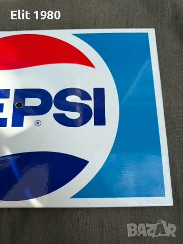 Продавам емайлирана табела PEPSI COLA, снимка 3 - Антикварни и старинни предмети - 53092099