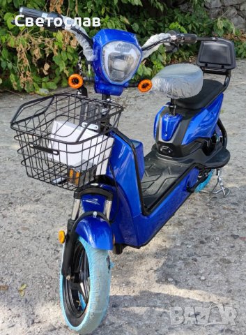 Електрически скутер EcoWay модел JY 450W мотор син цвят, снимка 6 - Мотоциклети и мототехника - 44027610
