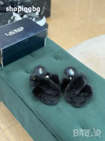 Дамски чехли с пухчета Ralph Lauren  75 лв., снимка 1