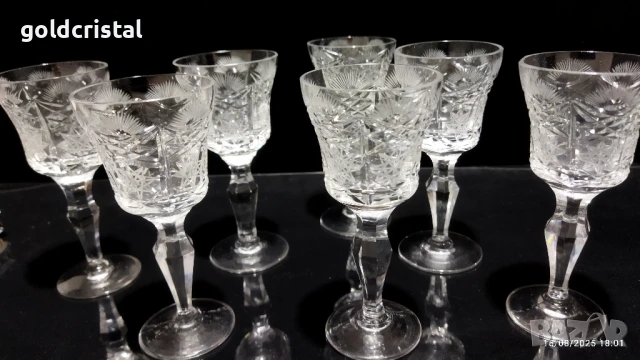 кристални чаши за ракия, снимка 3 - Антикварни и старинни предмети - 51411204