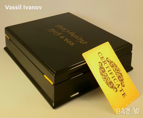 2 броя Златни карти в луксозна кутия, снимка 2 - Карти за игра - 27066453