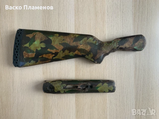 Дървен приклад и ложа с горски мотиви за ИЖ 18-MH Карабина, снимка 1