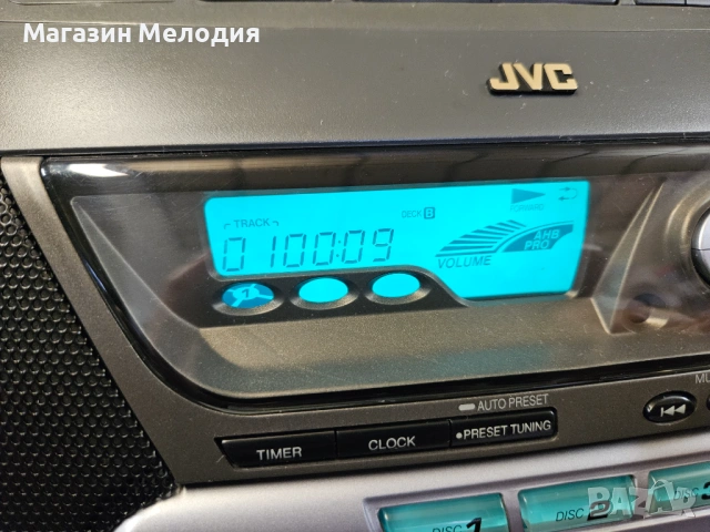 Радиокасетофон с 3-дисков CD чейнджър JVC RC-XC3BX с оригинално дистанционно и книжка., снимка 6 - Радиокасетофони, транзистори - 53455438