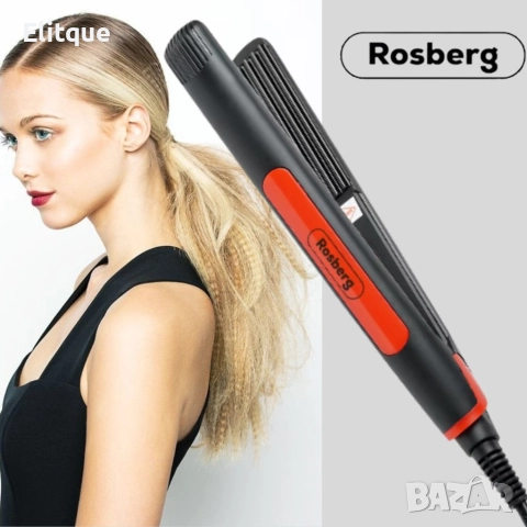 Преса за коса Rosberg, въпнообразна плоча, черно/ червено, 2 ГОДИНИ ГАРАНЦИЯ, снимка 7 - Други - 52841443