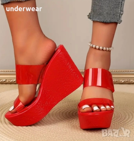 Дамски обувки на платформа номер 41.5, снимка 3 - Маратонки - 52526898